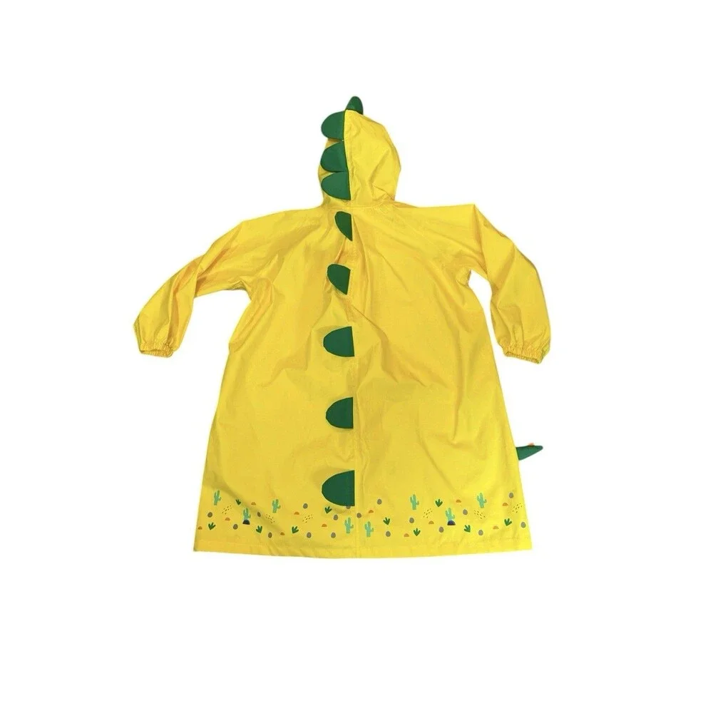 Kocotree Raincoat Yellow Dinosaur Hooded Waterproof Kids XL Jacket - Picture 2 of 5